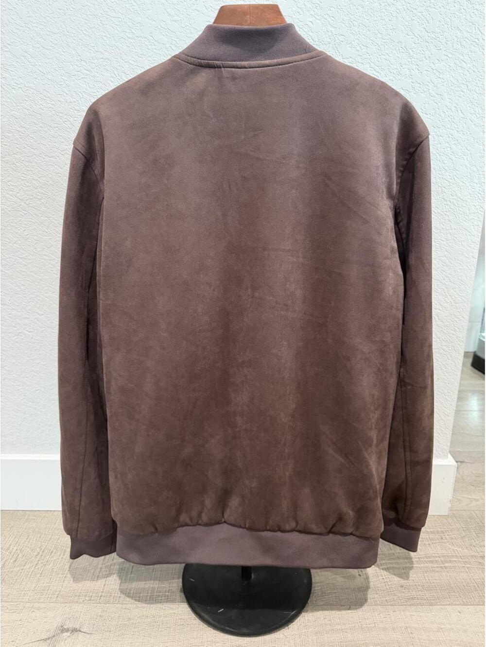 V.I.P. Collection Brown Bomber Jacket - Picture 4 of 6